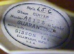 gibson serial number lookup